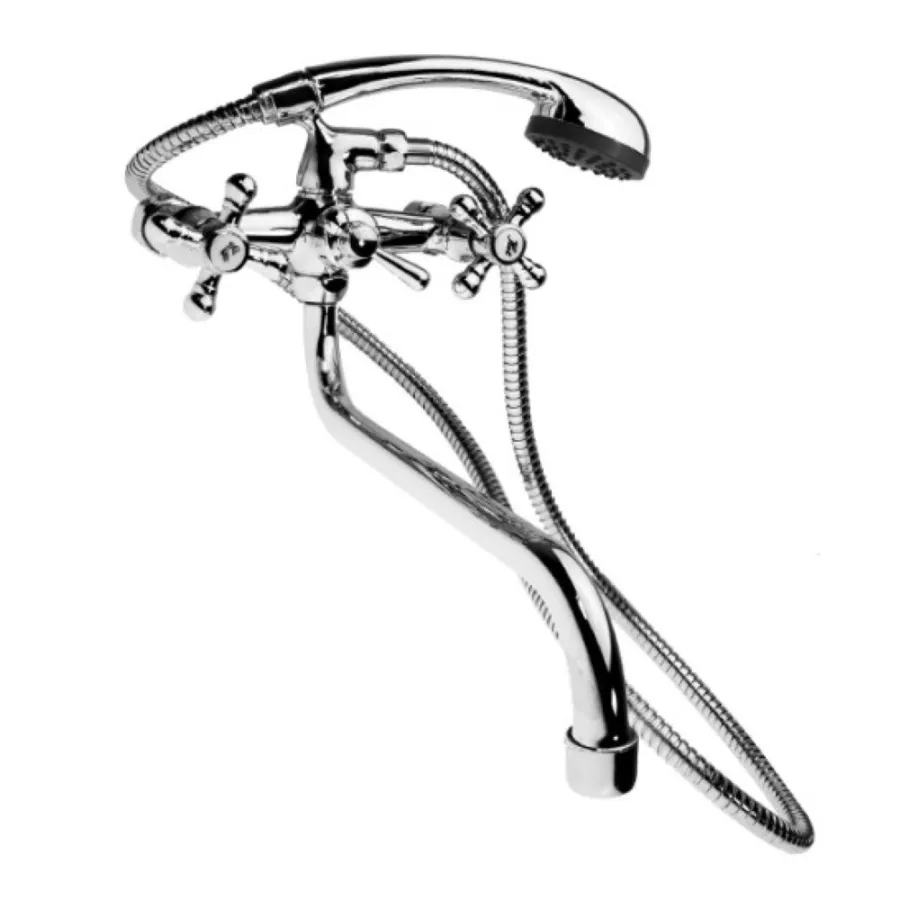 Смеситель МИРАЖ д/ванной 1/2" кер. шар. переключение, пласт. мах. TYE-1090 (20/1) Арт. TY-144P
