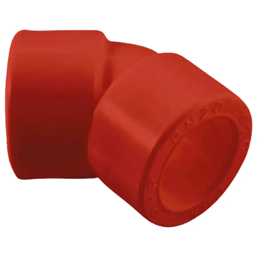 Угольник ПП AntiFire 45гр D63 Red 033340