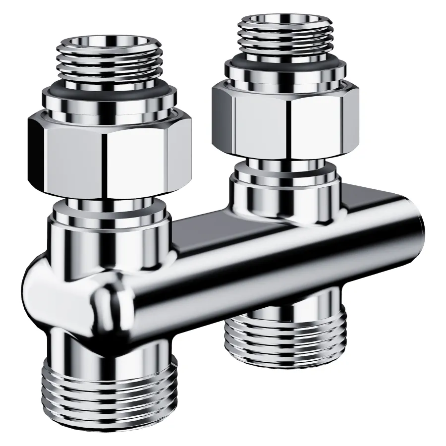 Узел нижнего подключения перекрестный Royal Thermo Design прямой 1/2"х3/4" EK (хром)