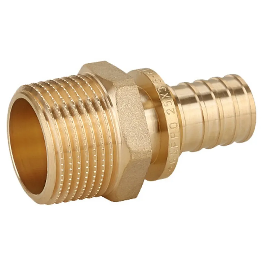 Переходник Gappo с наружной резьбой латунный 16-R 1/2"