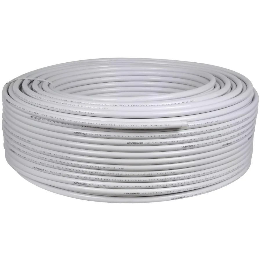 Труба металлопластиковая PE-RT/AL/PE-RT Usystems MLC белая 26x3,0 (50)