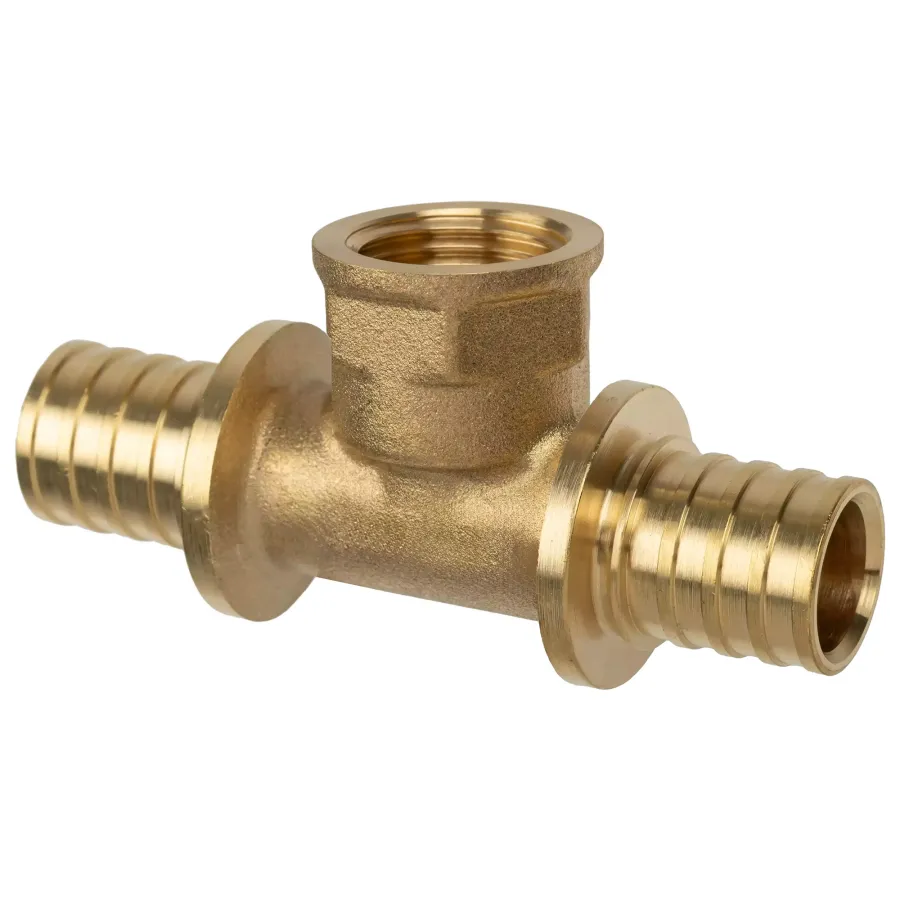 Тройник аксиальный для труб из сшитого полиэтилена Usystems 16-Rp1/2"ВР-16