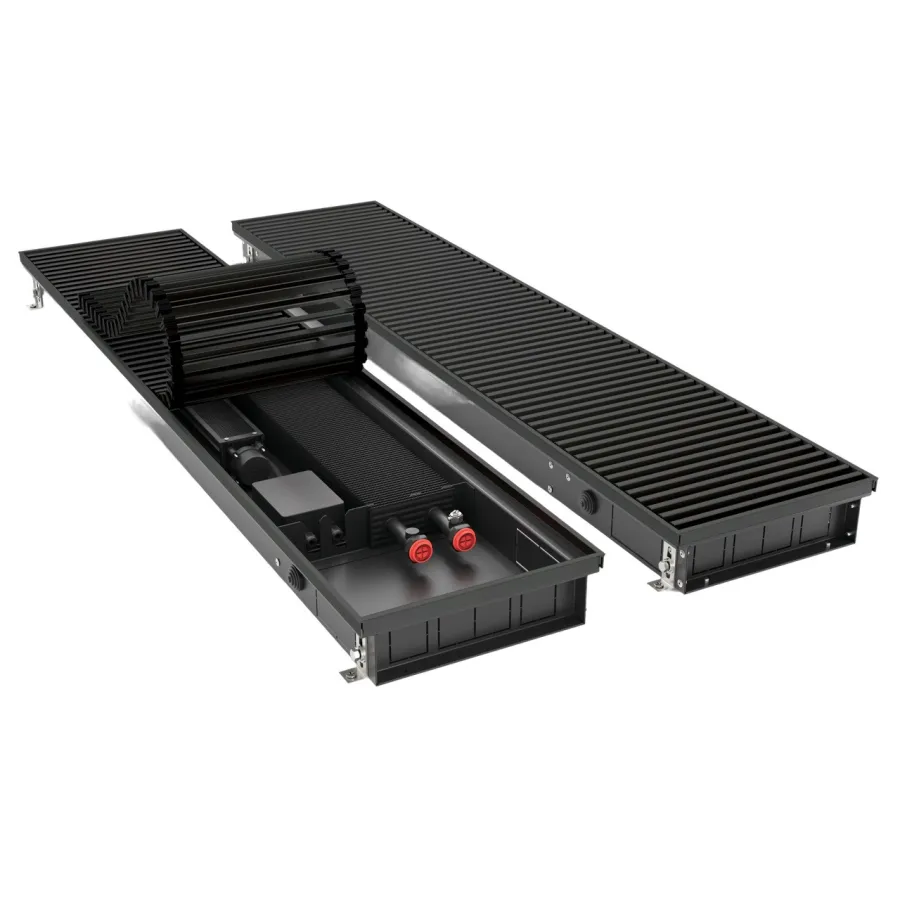 Конвектор внутрипольный Royal Thermo ATRIUM TURBO-80/180/2800-DG-U-BL