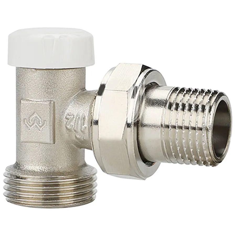 Клапан запорный VARMEGA радиаторный 1/2"x3/4"EK , угловой, VMRV03-N10415