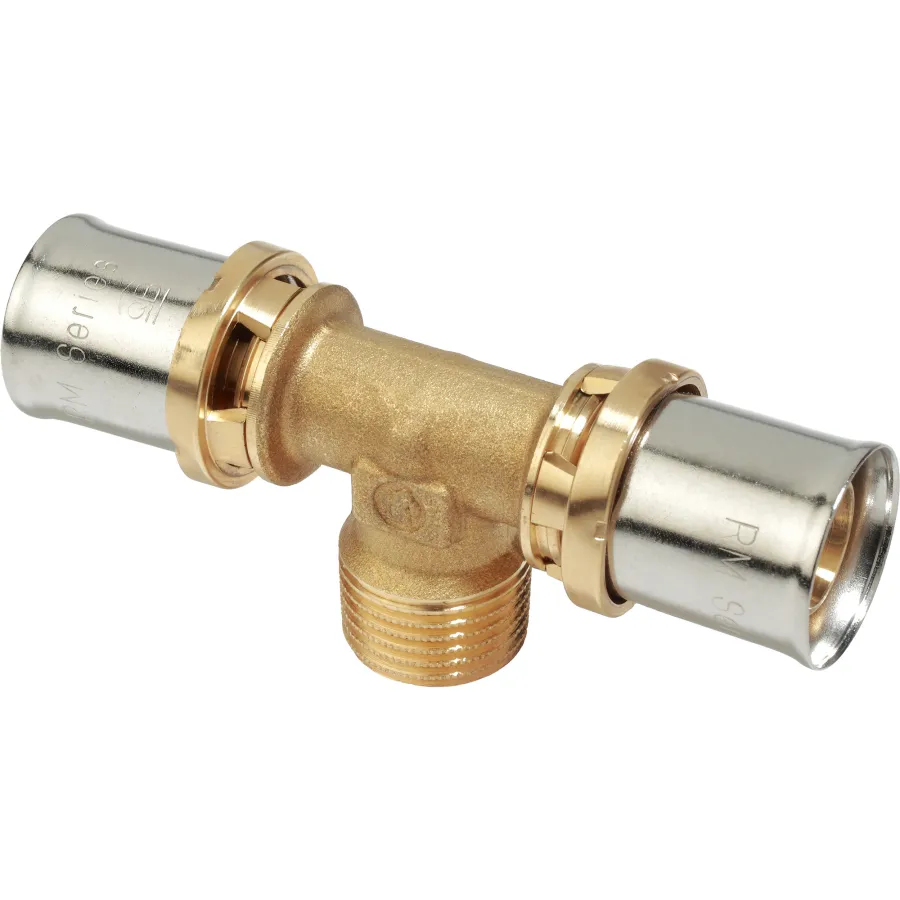 Тройник-пресс Giacomini латунь НР 20х1/2", RM153Y037