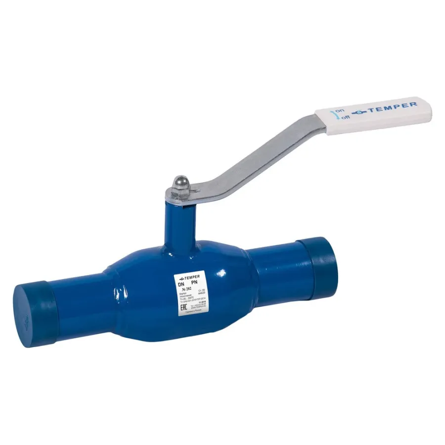 Кран шаровый TEMPER DN32 PN40 с/проходной приварной, 28220032