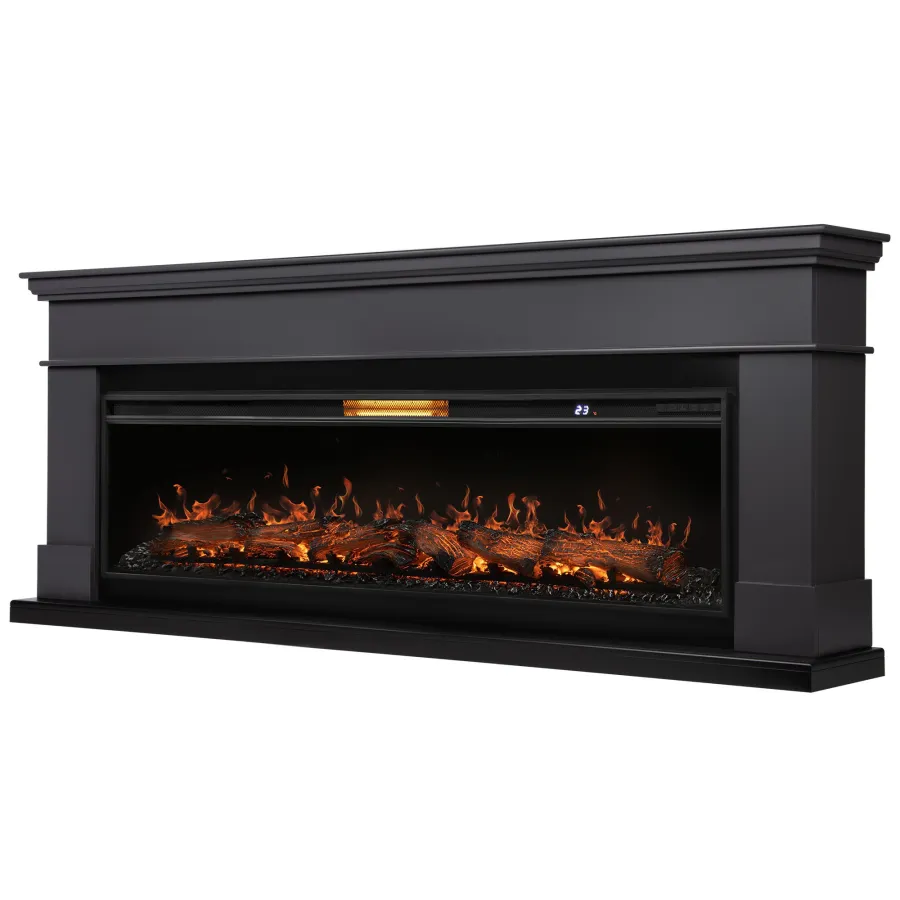 Каминокомплект: Очаг Royal Thermo Aurora RTFP/P-AR60LS, портал California 60 G, графит