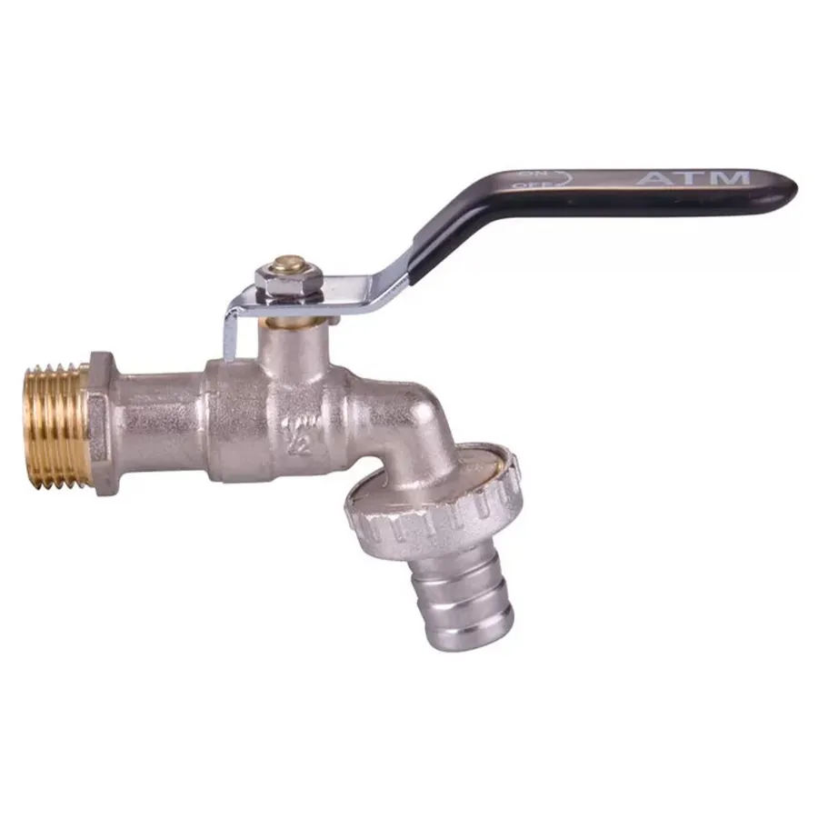 Кран VIEIR ATM с носиком 3/4" черн.ручка (120/12) VRC5004 стандарт
