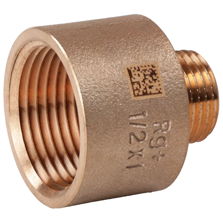 Переходник бронзовый РЕХАУ AURLINE круглый R1/2" x Rp1", RX+