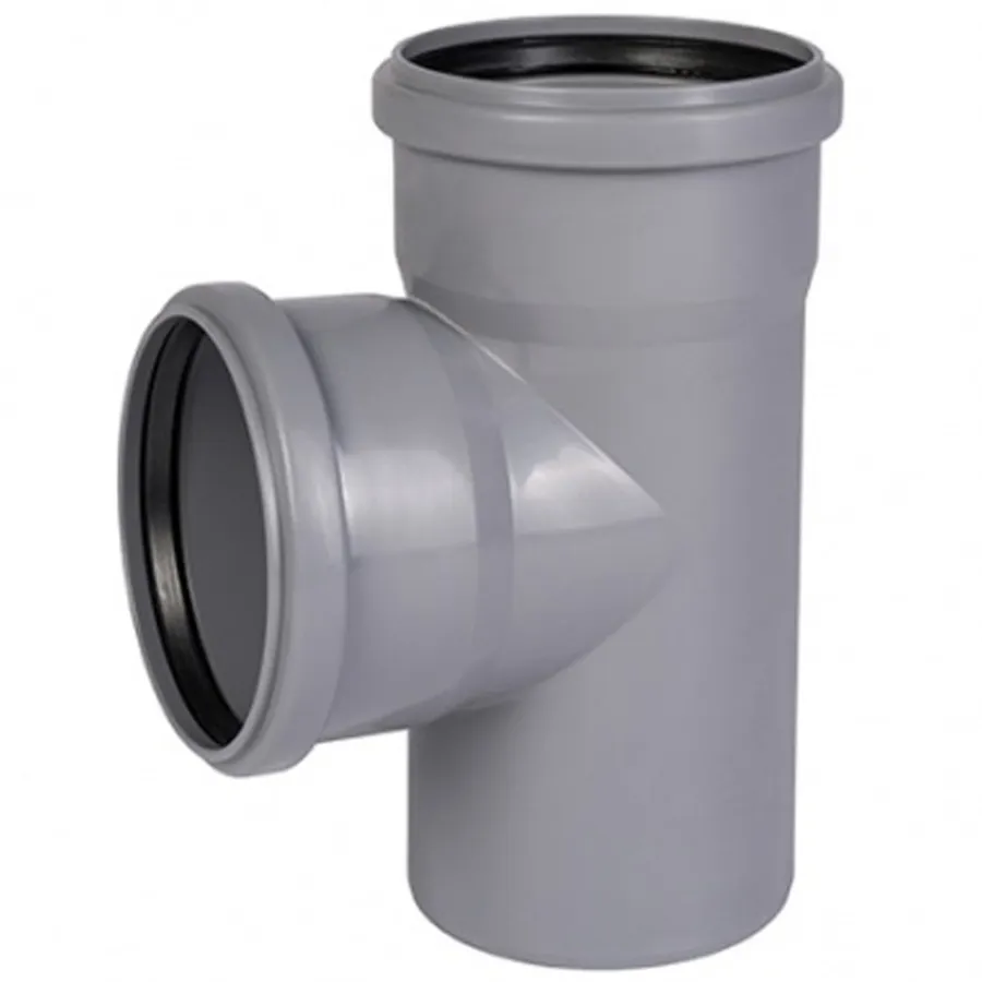Тройник Ostendorf 110/110х87гр. HTEA Внутр.кан. PPS серый