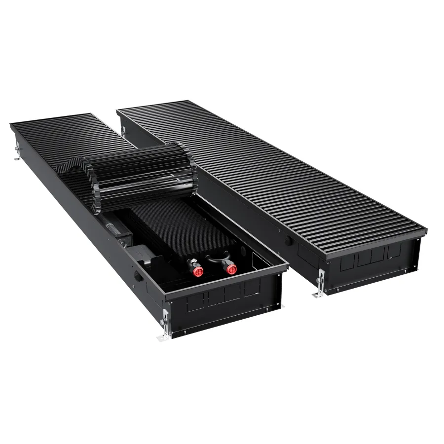 Конвектор внутрипольный Royal Thermo ATRIUM TURBO-110/300/2800-DG-U-BL