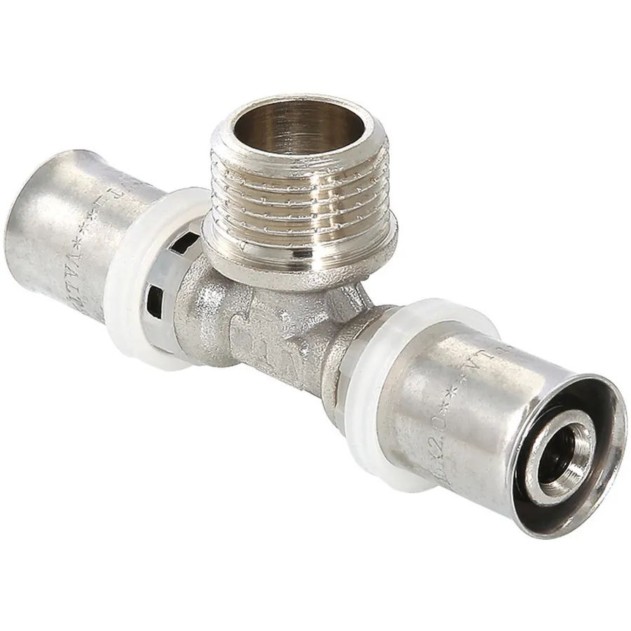 Тройник пресс Valtec VTm.233.N.160416 НР 16х1/2"х16