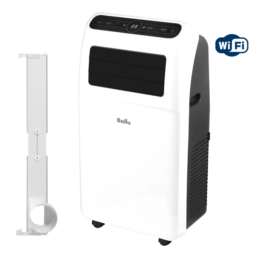 Кондиционер мобильный Ballu Aura BPAC-09 CP/N1_24Y в комплекте с адаптером Ballu UniPort 1.0