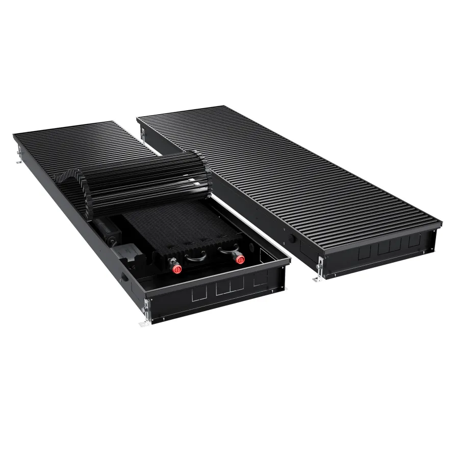 Конвектор внутрипольный Royal Thermo ATRIUM TURBO-90/400/1800-DG-U-BL