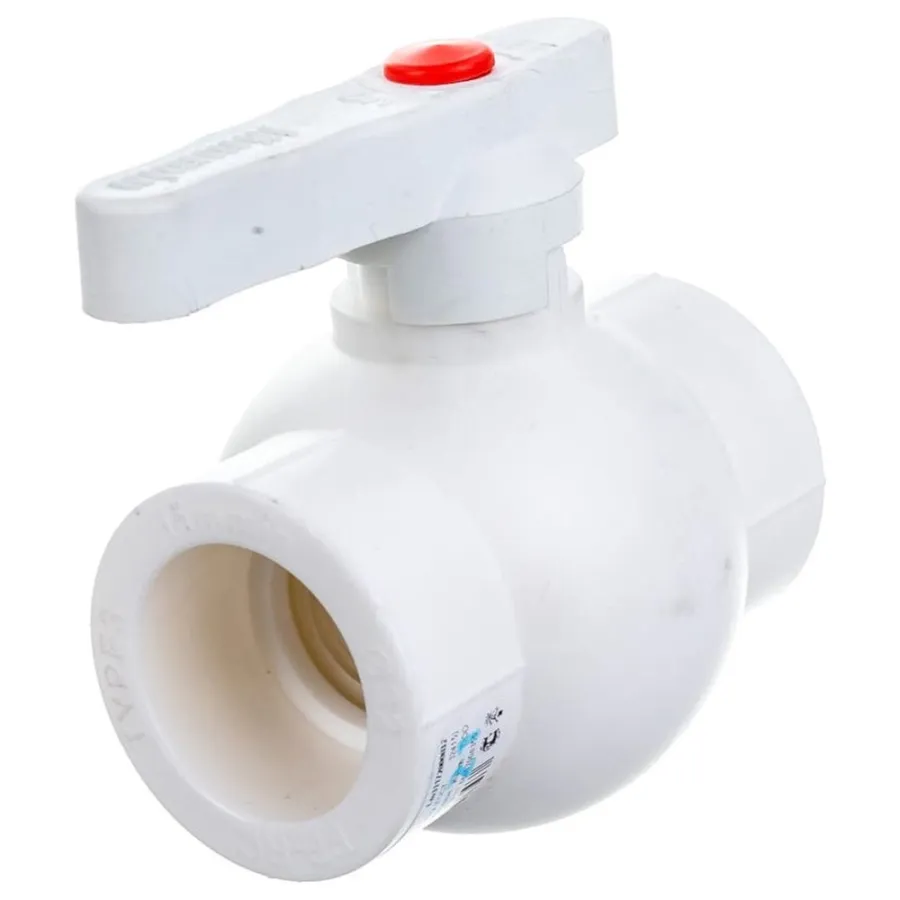 Кран Lammin шаровый PPR 50 10/2, белый