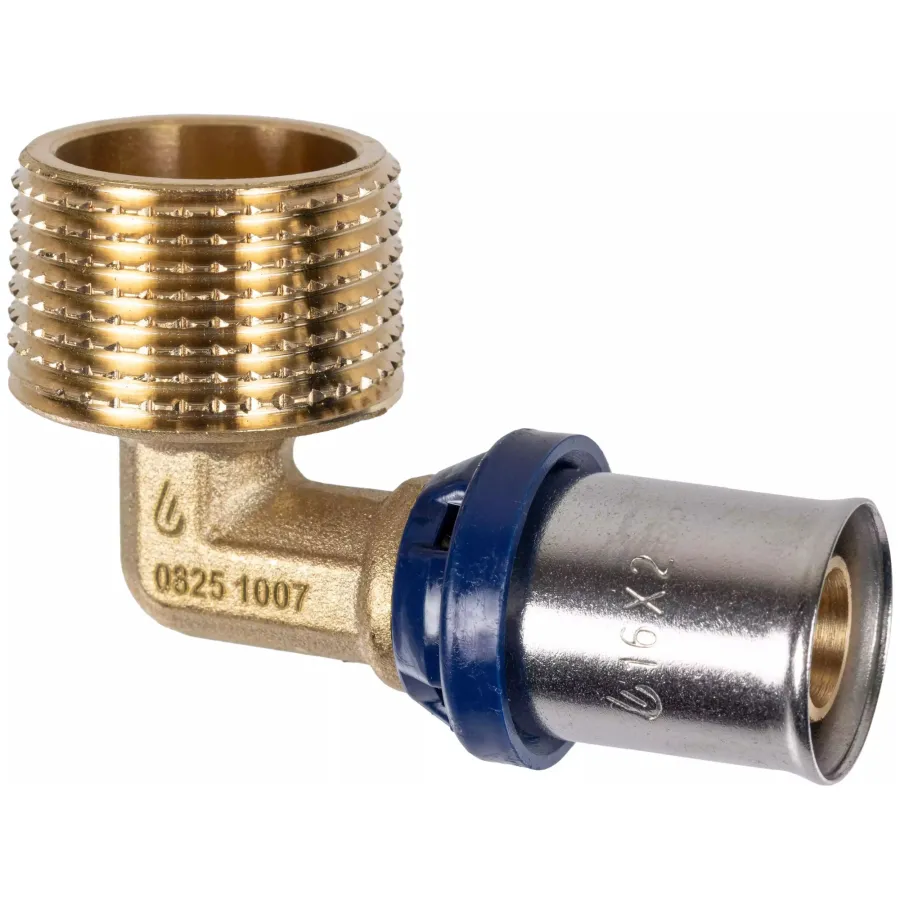 Угольник пресс для металлопластиковых труб Usystems MLC Plus 20-R3/4"НР