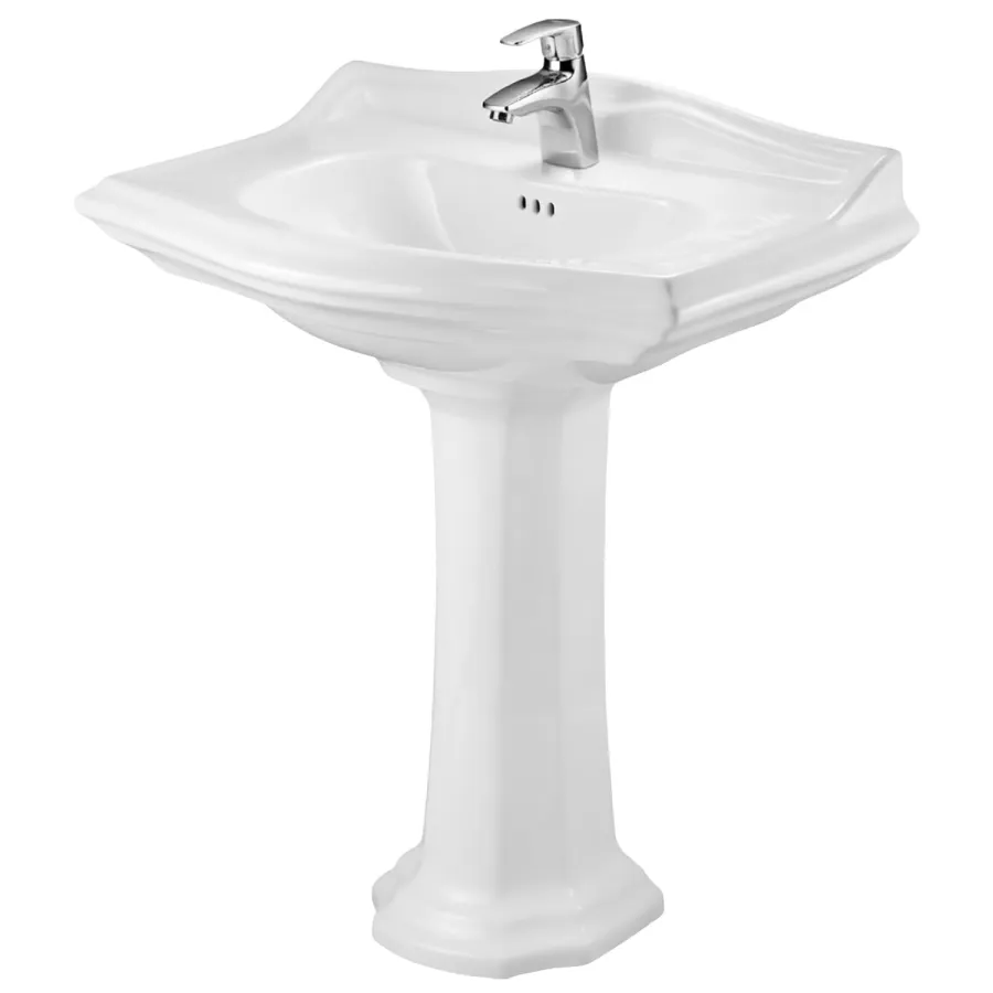Раковина Creo Ceramique DIJON 750х550х905, с пьедесталом, белая