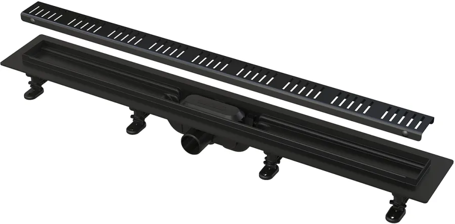Душевой лоток Alcadrain Simple с черной матовой решеткой (APZ10BLACK-650M )