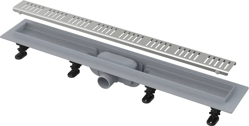 Душевой лоток Alcadrain Simple с решеткой, хром (AG100401650)