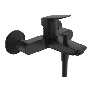 Смеситель для ванны Hansgrohe Logis керамический картридж, черный матовый (71400670)