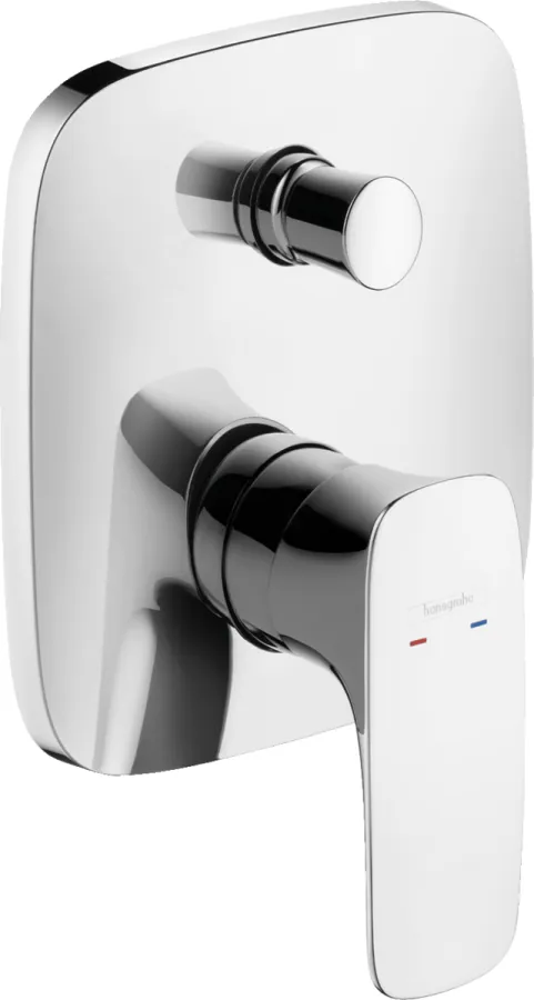 Смеситель для ванны Hansgrohe PuraVida, скрытый монтаж, однорычажный, хром (15445000)