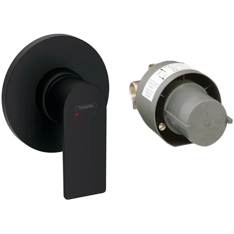 Смеситель для душа Hansgrohe Rebris E керамический картридж, черный матовый (72658670)