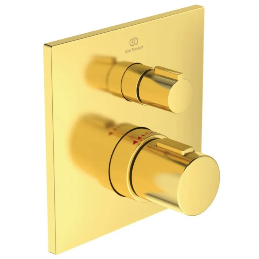 Смеситель для душа Ideal Standard Ceratherm C100 встраиваемый, термостатический, шлифованное золото (A6956A2)