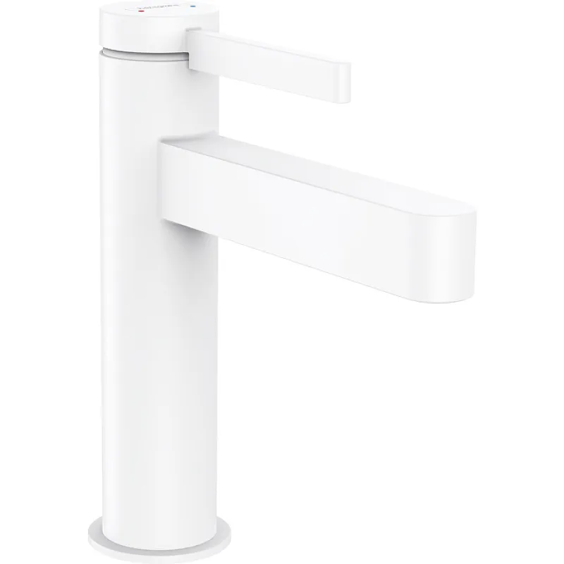 Смеситель для раковины Hansgrohe Finoris с донным клапаном, керамический картридж, белый матовый (76023700)
