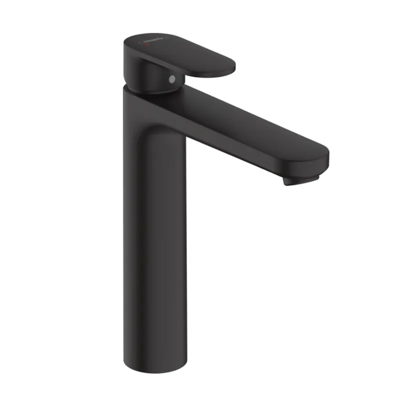 Смеситель для раковины Hansgrohe Vernis Blend, однорычажный, 190 со сливным гарнитуром, матовый черный (71552670)