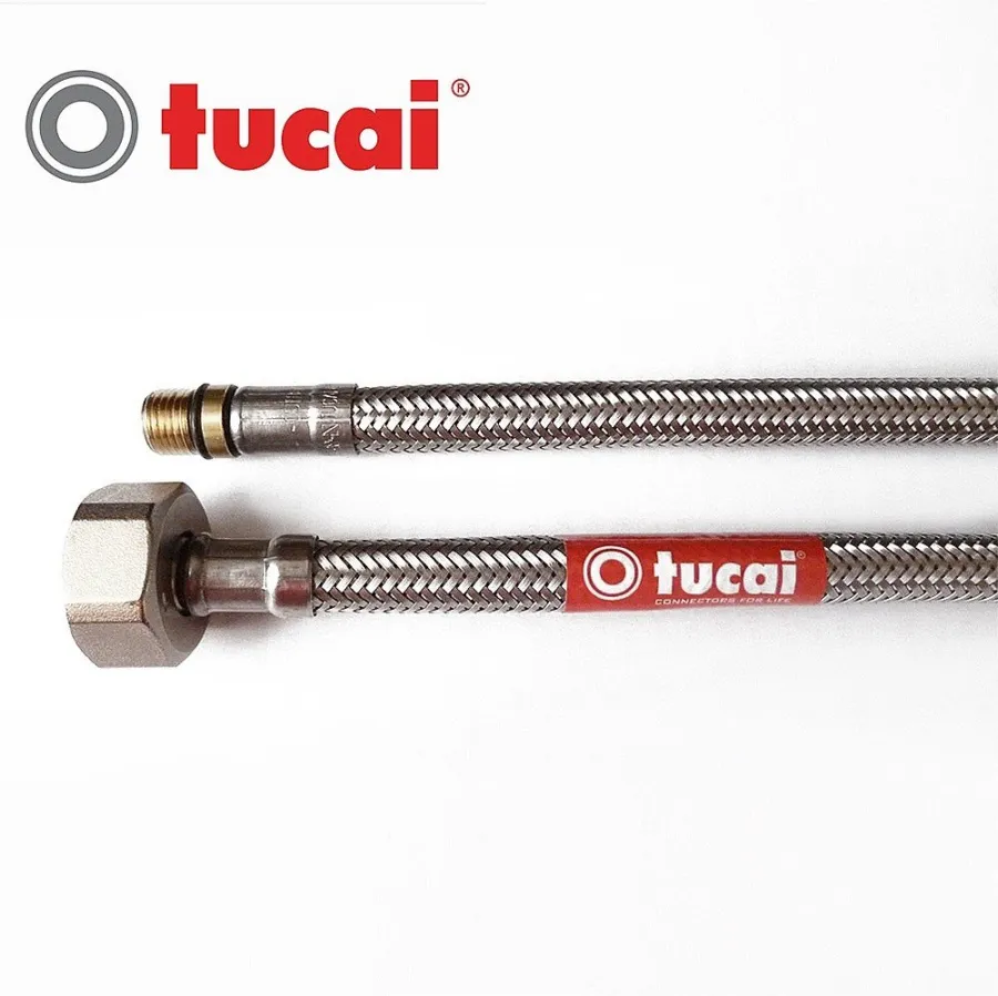 Гибкая подводка Tucai 60 см в полимерной ACB (антикоррозийной) оплетке 1/2-M10x1 L17, Г/Ш (203238)