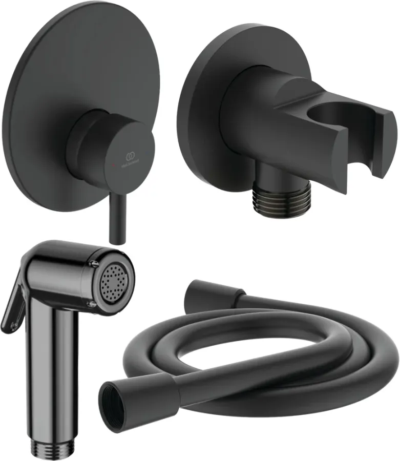 Гигиенический душ Ideal Standard IDEALSPRAY со смесителем, матовый черный (BD651XG)