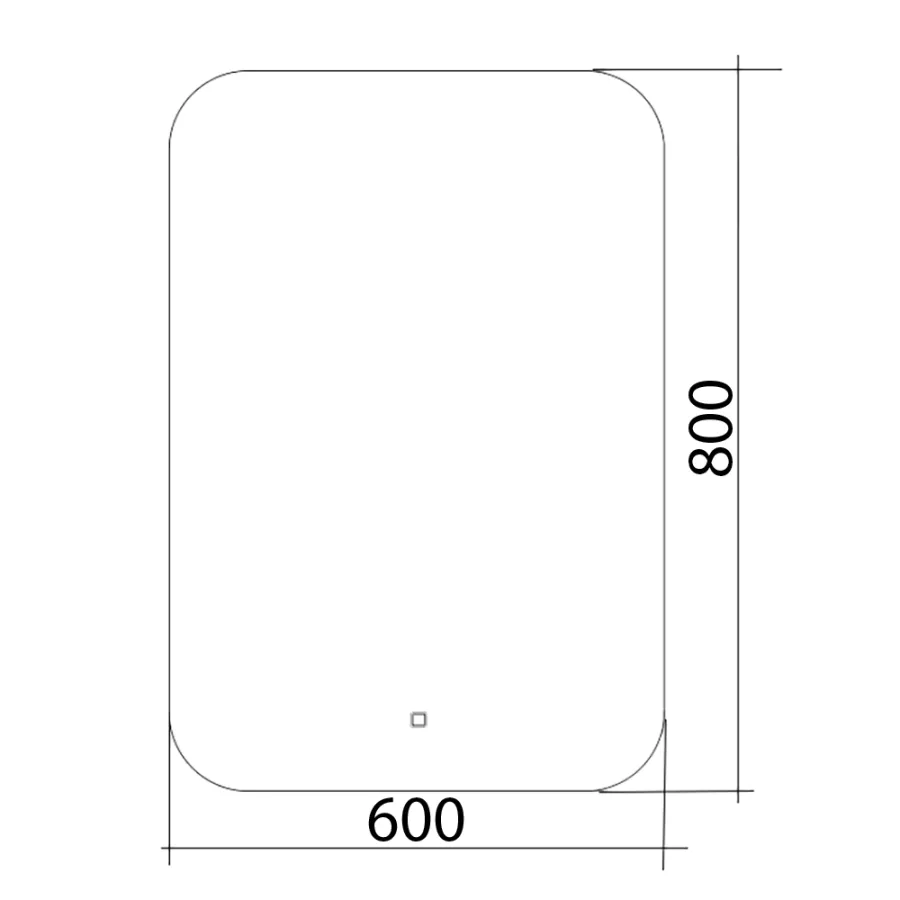 Зеркало AZARIO Шампань - Lite 600х800 открытая подсветка, сенсорный выключатель с функцией диммера, универсальный монтаж (LED-00003025)
