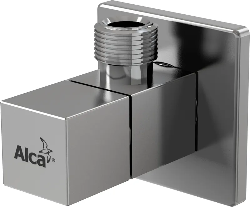 Угловой вентиль Alca Plast 1/2" ? 3/8", квадратный, хром (ARV002)
