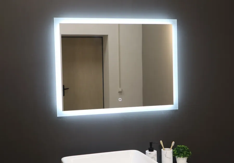 Зеркало AZARIO Норма Лайт 800х600 LED-00002595 открытая подсветка, сенсорный выключатель