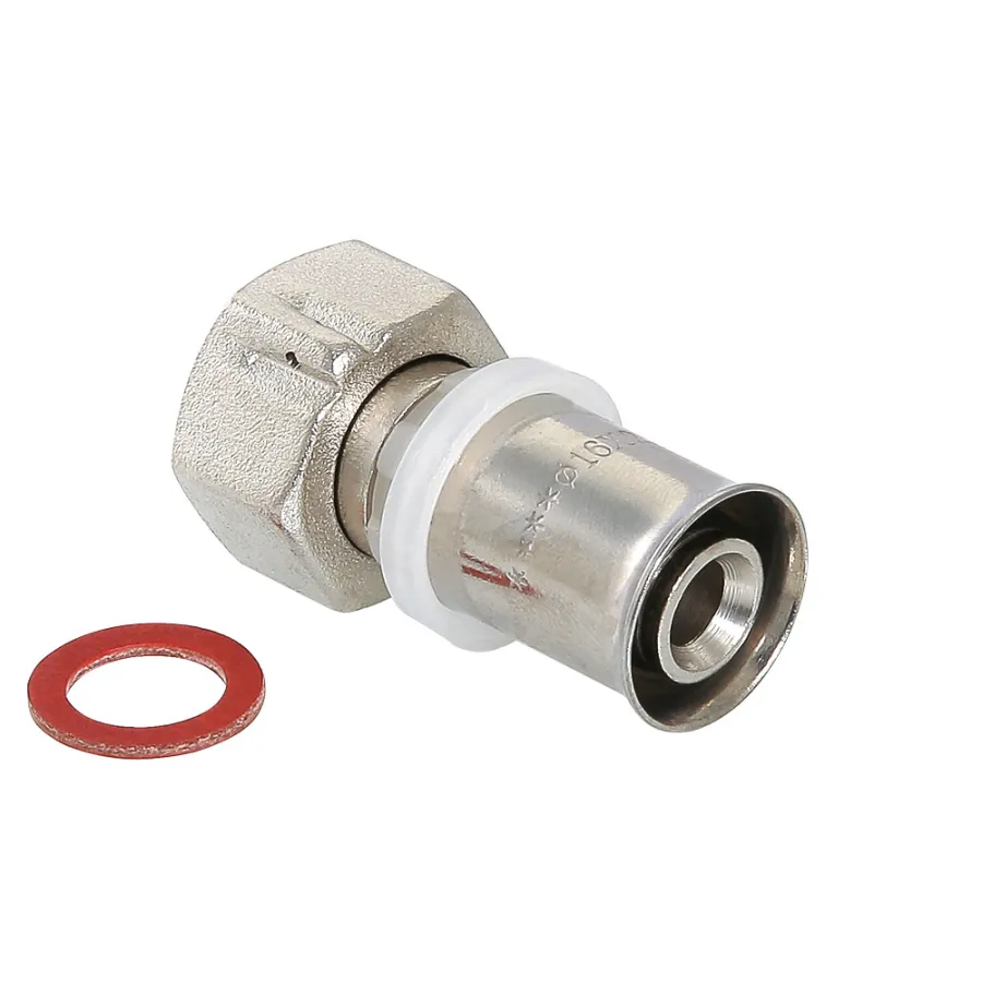 Соединитель пресс Valtec с накидной гайкой 16х1/2" (VTm.222.N.001604)