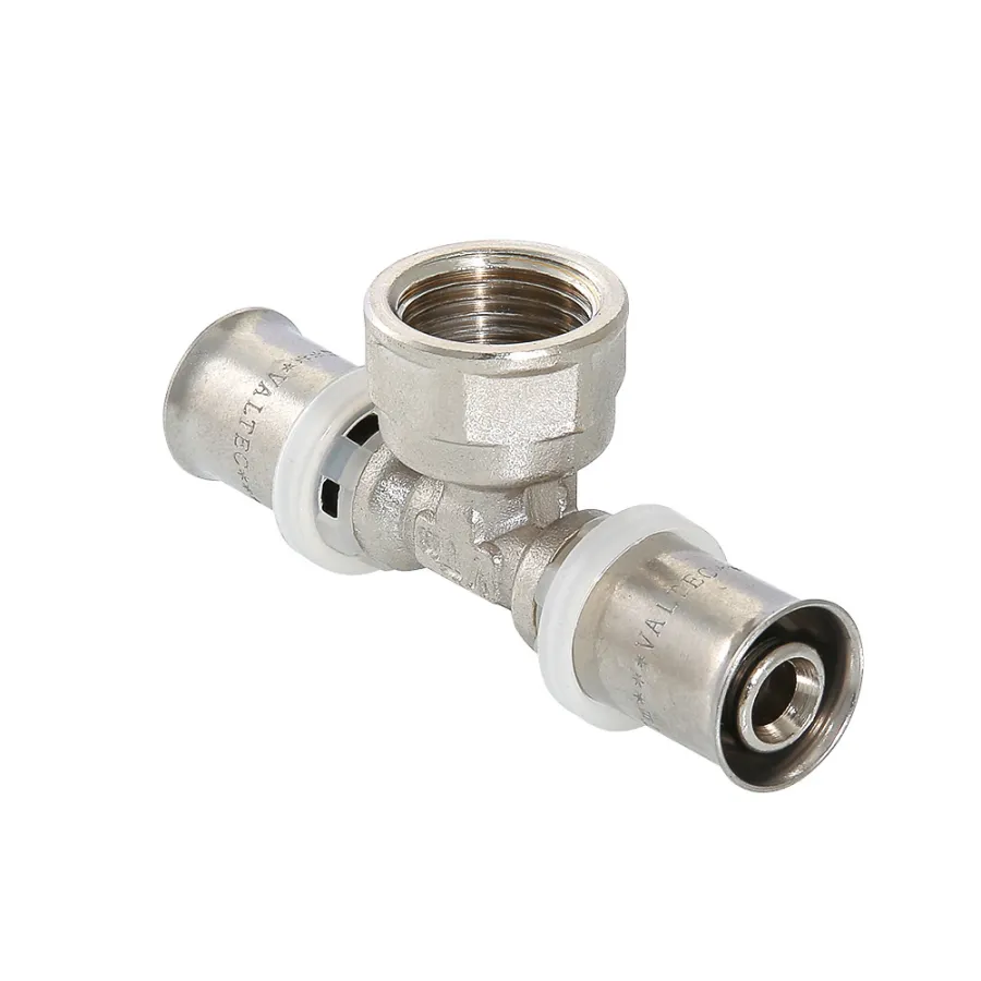 Тройник пресс Valtec с переходом на вн. р. 20х3/4"х20 (VTm.232.N.200520)
