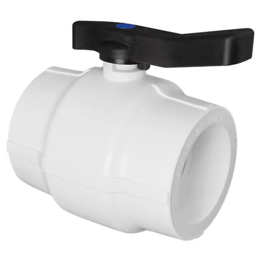Шаровый кран полипропиленовый PPRC PN10 110 Plastic A, белый (уп. 1 шт)