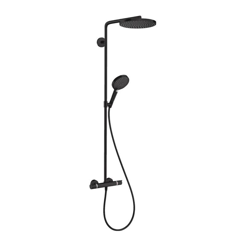 Душевая колонна Hansgrohe Raindance Select S Showerpipe 240 1 jet with PowderRain, черный матовый (27633670)