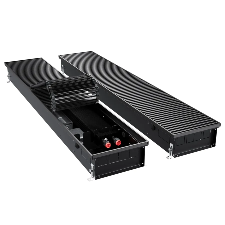 Конвектор внутрипольный Royal Thermo ATRIUM TURBO-110/250/2100-DG-U-BL