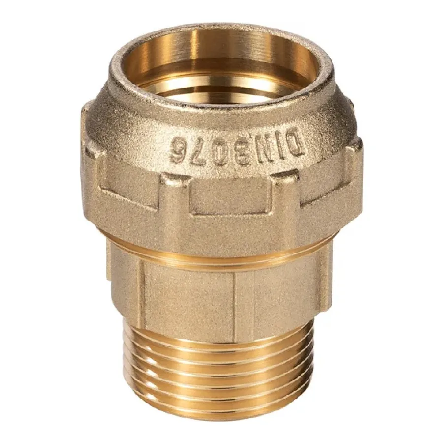 Муфта латунная BELAMOS компрессионная 1″НР×32мм, MUK32х1