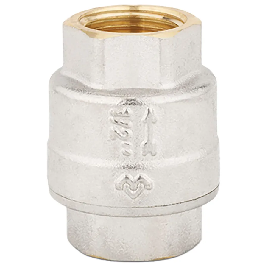 Клапан обратный Varmega с латунным седлом VM04802, 3/4", никелированный