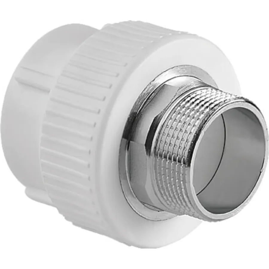 Муфта TEBO бел. PP-R комбинированная 110х4" НР под ключ (1/3), арт. 015020715