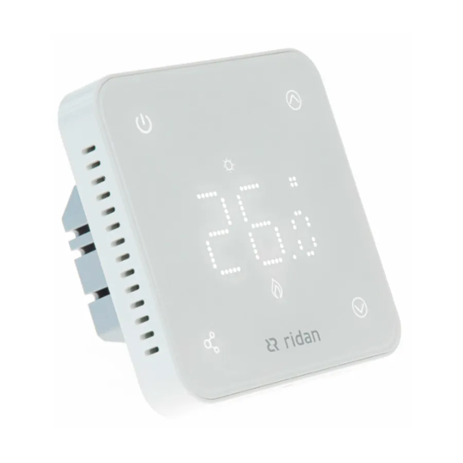 Термостат комнатный РИДАН RSmart-F, 230 В, белый с Wi-Fi подключением, встраиваемый