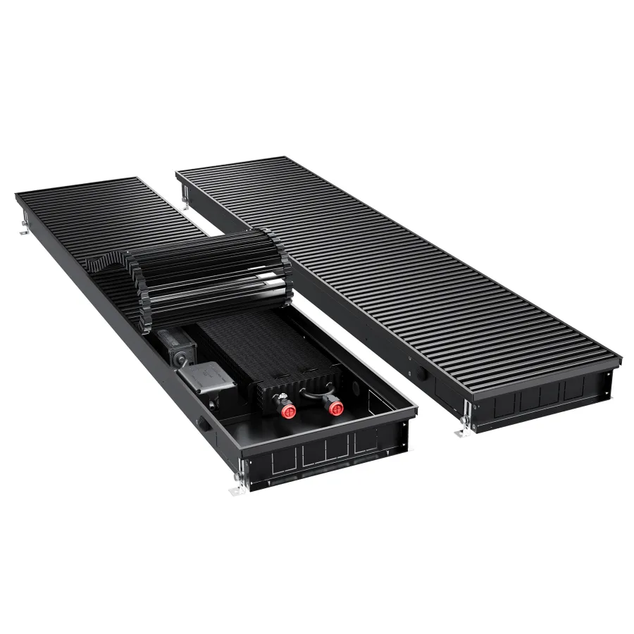 Конвектор внутрипольный Royal Thermo ATRIUM TURBO-80/300/2100-DG-U-BL