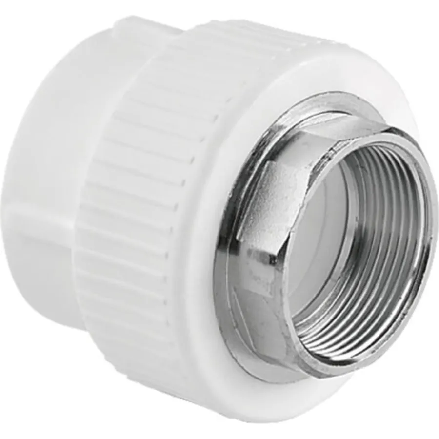 Муфта TEBO бел. PP-R комбинированная 75х2 1/2" ВР под ключ (2/8), арт. 030020513