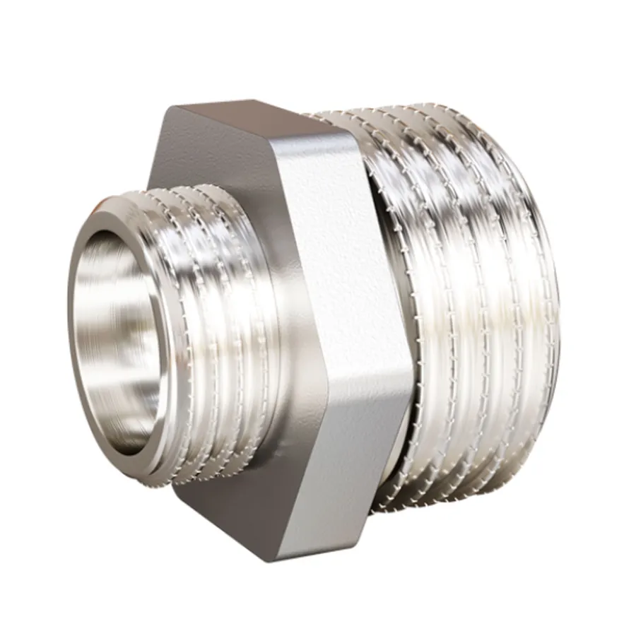 Ниппель латунный LD LD Pride DN50х40 (2"НР х 1 1/2"НР) лат никел бирк