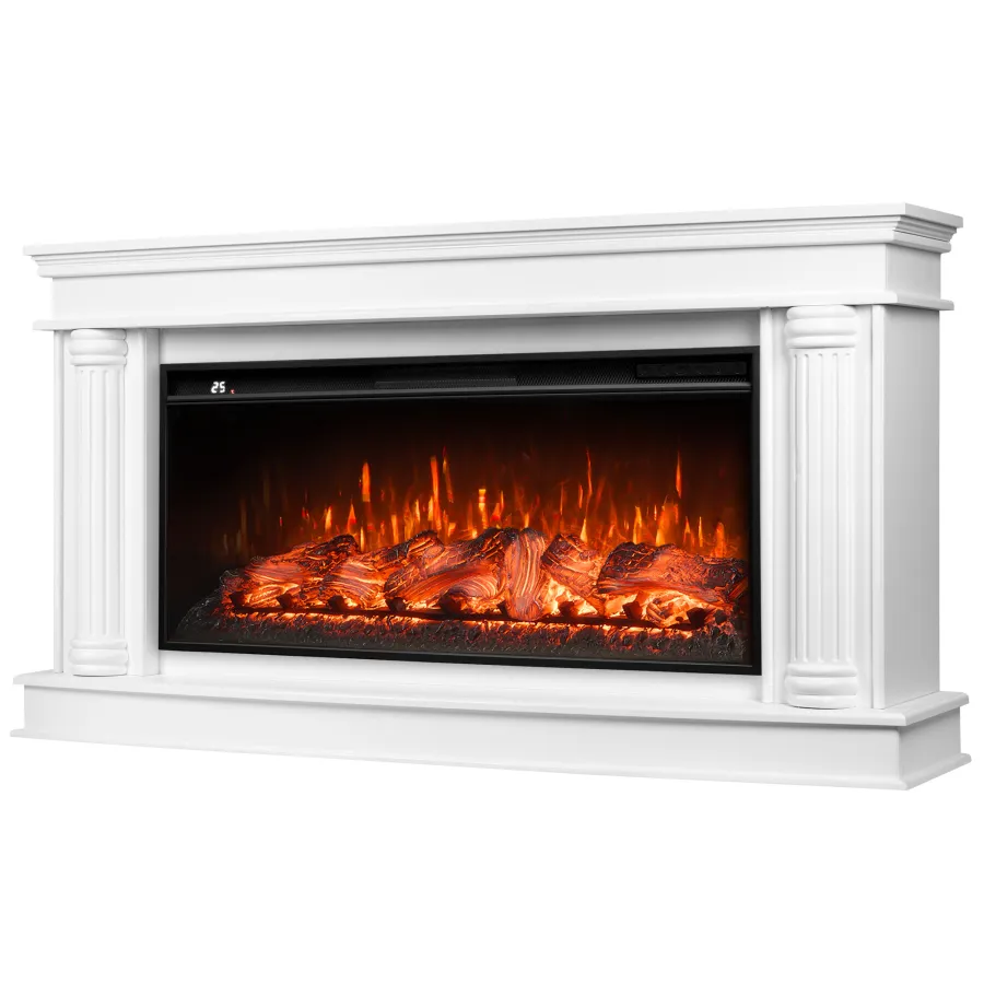 Каминокомплект: Очаг Royal Thermo Aurora RTFP/P-AR40LS, портал Olympia 42/40/36, белый