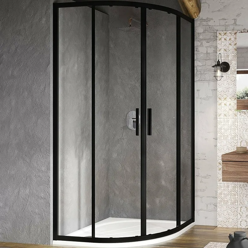 Душевое ограждение Ravak Blix BLSCP4-90 90x90 стекло Transparent, профиль Черный (X3BM70300Z1)