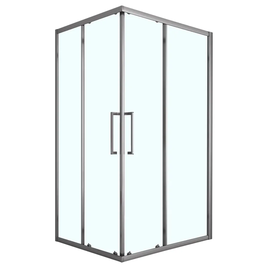 Душевое ограждение Loranto 120x80x190 раздвижная дверь, универсальная, прозрачное стекло 6 мм, профиль серый матовый (CS-AB01GG-128)