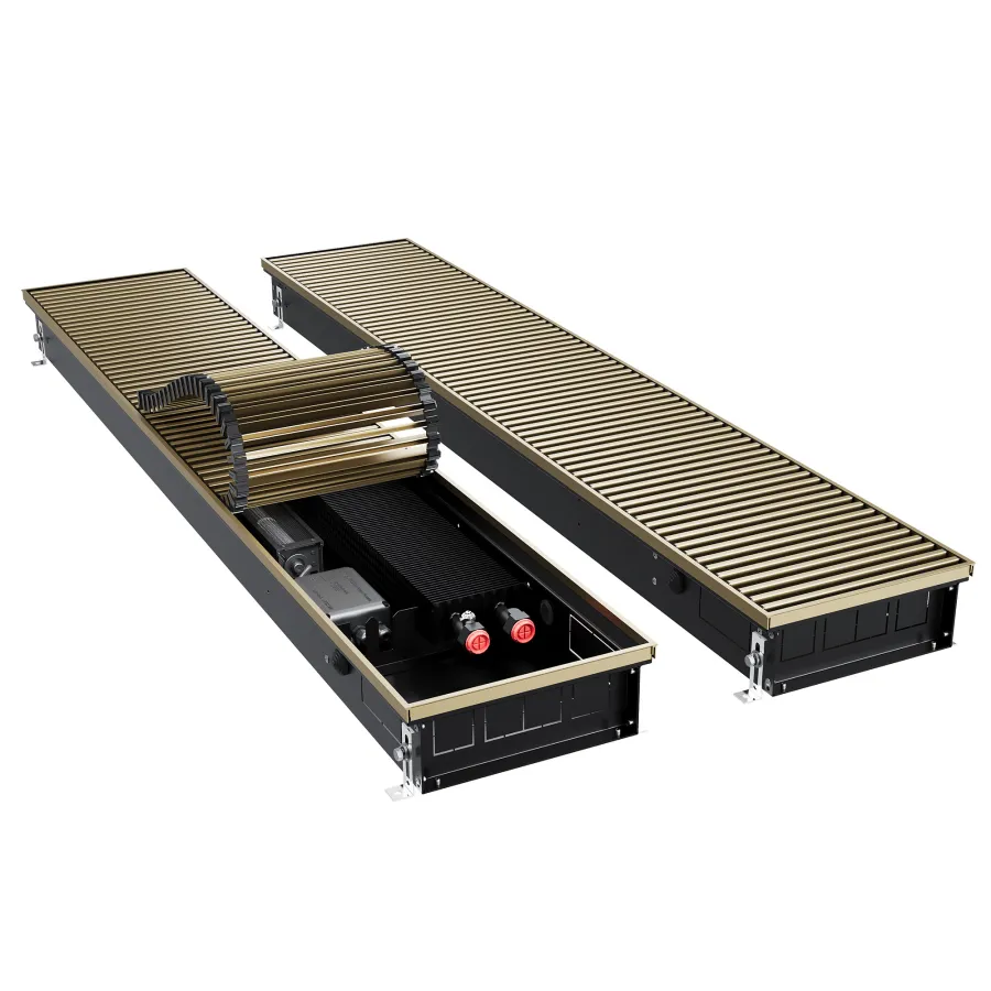 Конвектор внутрипольный Royal Thermo ATRIUM TURBO-90/250/2200-DG-U-AU